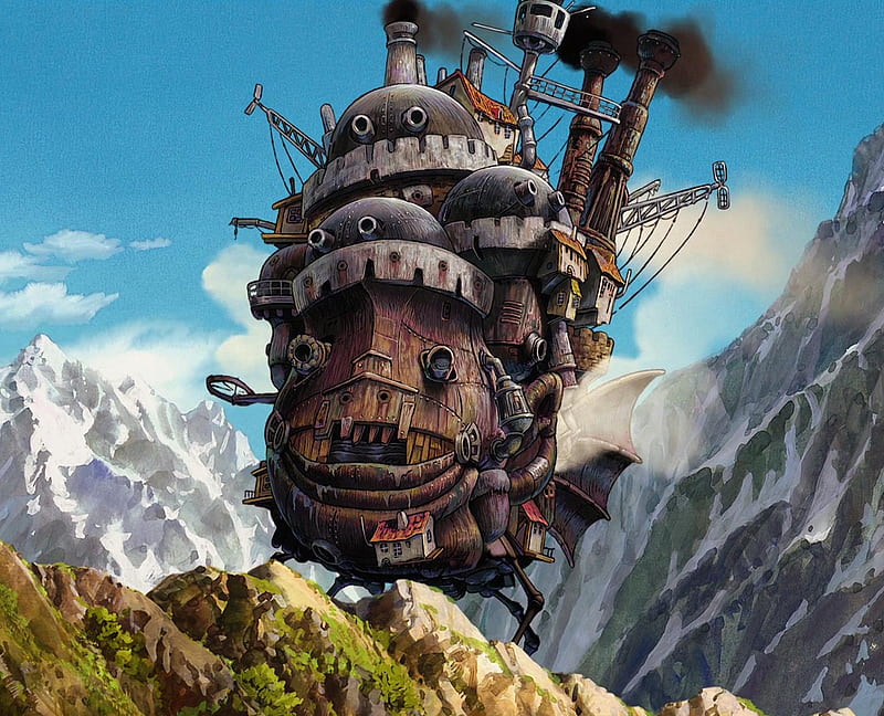 Howls Moving Castle, anime, art, HD wallpaper