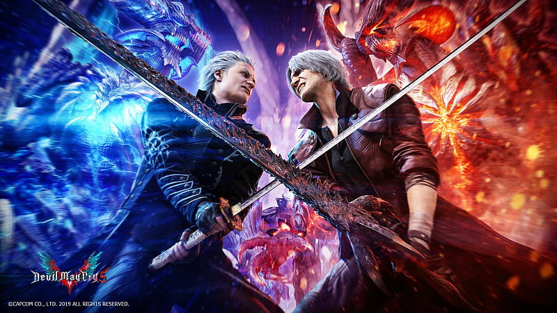 Devil May Cry, Devil May Cry 5, Dante (Devil May Cry), Vergil (Devil May Cry), HD wallpaper