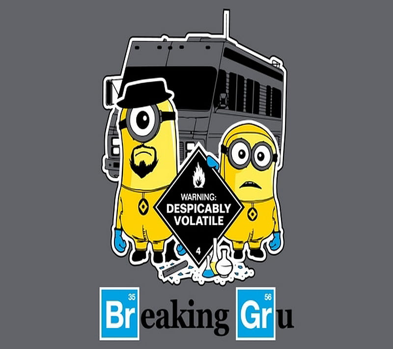 Breaking Gru, breaking bad, despicable me, funny, minions, HD wallpaper