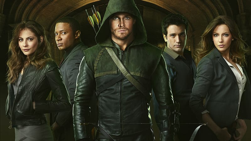 Arrow, Tv Show, Green Arrow, Oliver Queen, Willa Holland, Katie Cassidy, Stephen Amell, John Diggle, Colin Donnell, David Ramsey, Laurel Lance, The Hood, Thea Queen, Tommy Merlyn, HD wallpaper