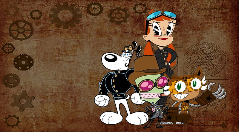 Steampunks Unite Again , El Tigre, TUFF Puppy, Manny Rivera, Dudley Puppy, Nickelodeon, TV Series, Invader Zim, Cartoons, My Life as a Teenage Robot, Zim, Jenny Wakeman, HD wallpaper