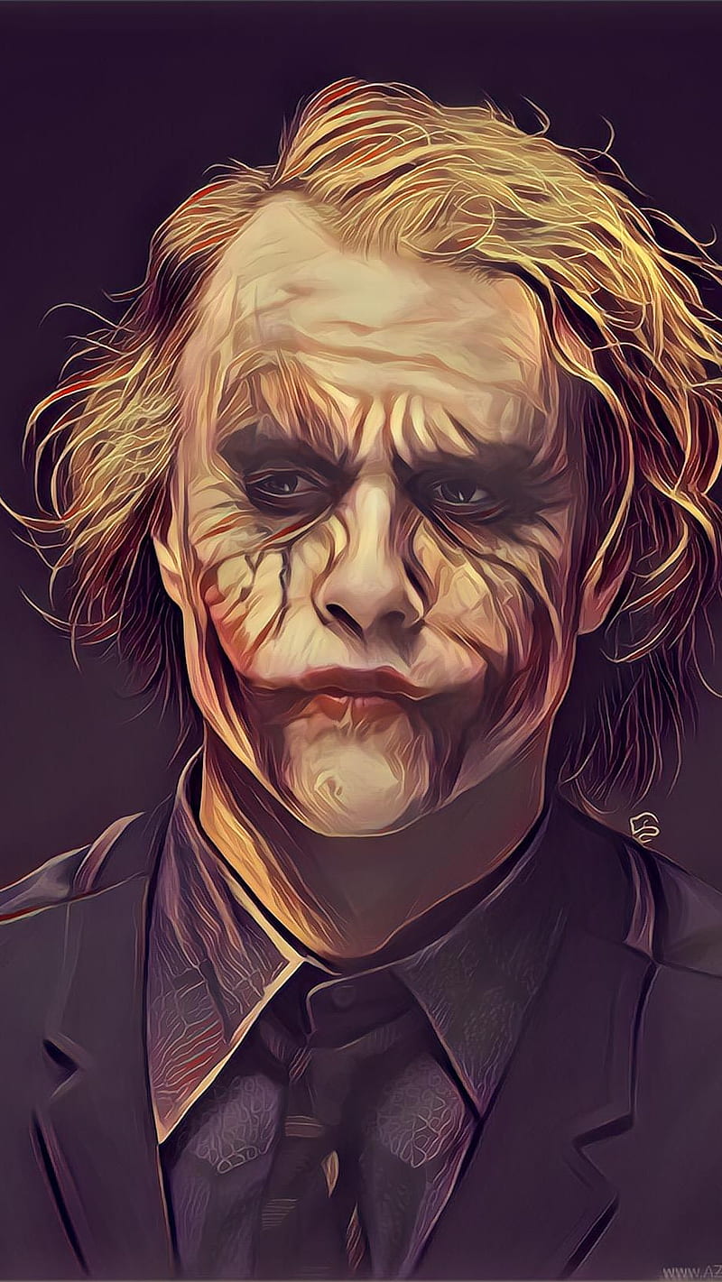 Joker thinking , joker art, heith ledger, joker face, HD phone wallpaper
