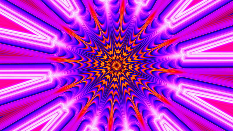 pink purple orange artistic colors digital art kaleidoscope optical illusion abstract, HD wallpaper