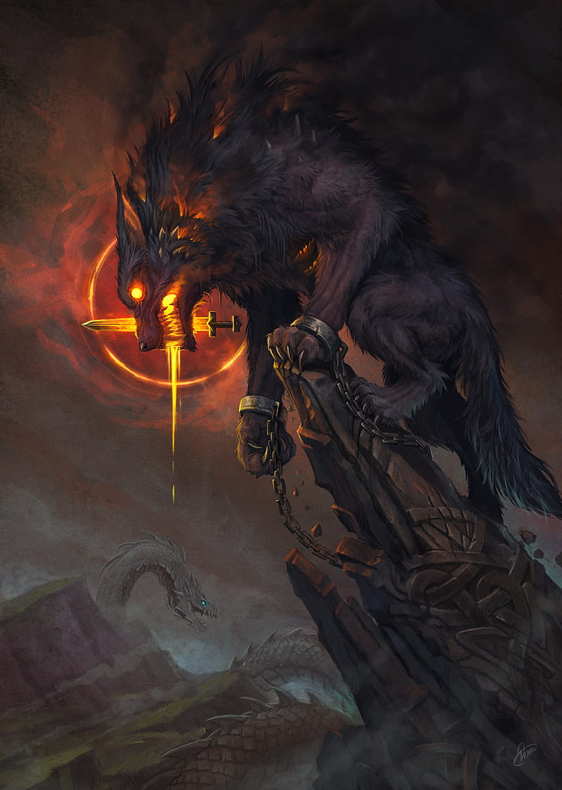 Fenrir the wolf of Norse and Viking mythology reads this article fenrir  android HD phone wallpaper  Pxfuel