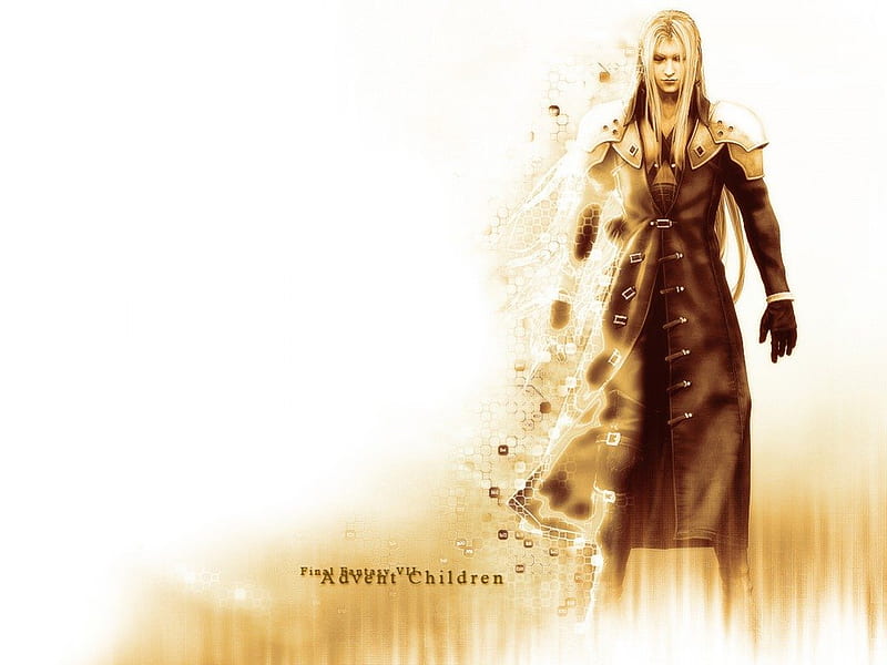 Sephiroth, ff7, ffvii, games, male, final fantasy 7, white hair, video games, final fantasy vii, trench coat, anime, lone, long hair, HD wallpaper