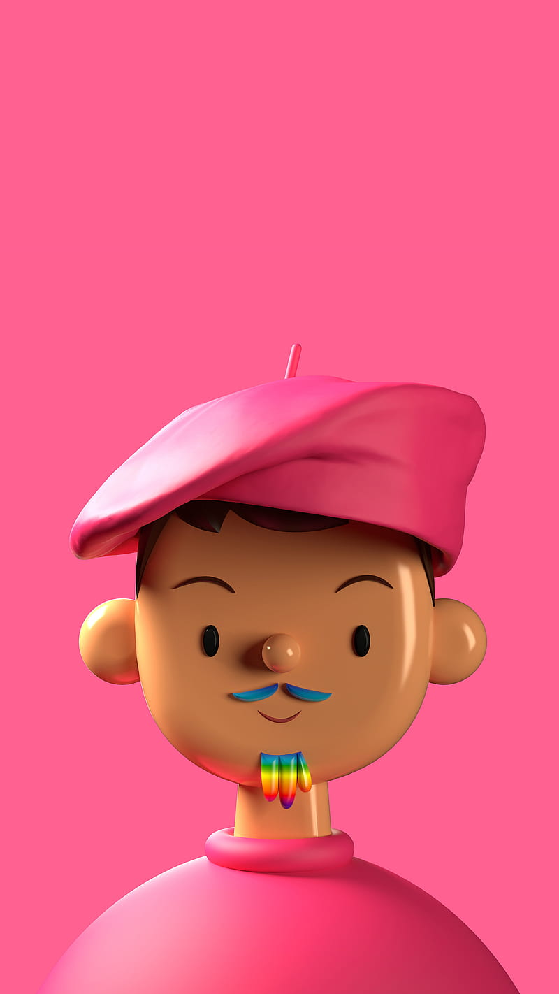 Toy Faces Pride LGBTQ, 3d, Amrit, Toy, abstract, bonito, candy, cute, funny, lgbt, lgbtq, love, pink, pride, purple, rainbow, shinny, support, HD phone wallpaper