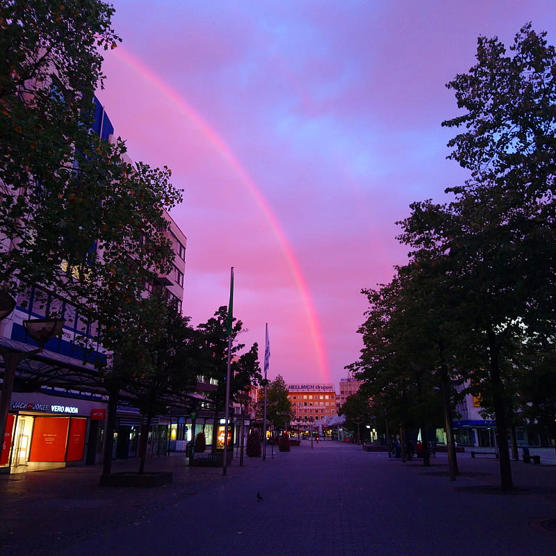 PinkRainbow, rainbow, pink, sky, beautyfull, pretty, rain, regenbogen,  himmel, HD phone wallpaper