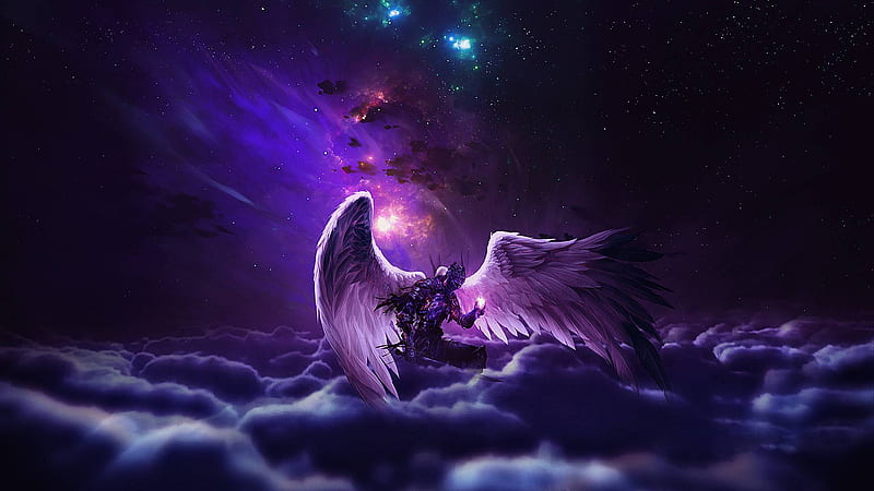 Dark Knight Angel , Fantasy , , and Background, Purple Knight, HD wallpaper