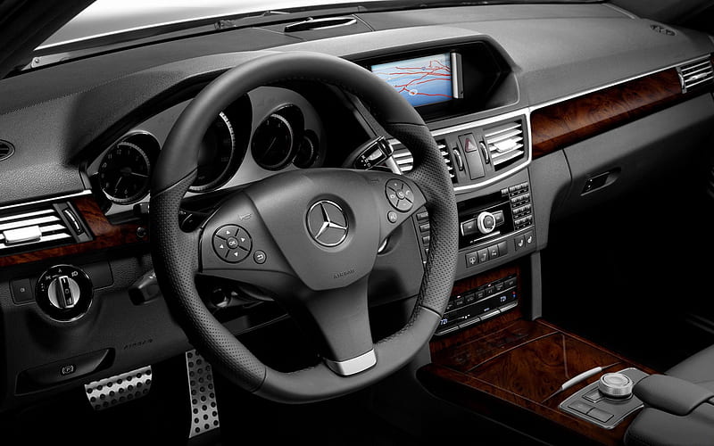 Steering wheel-2012 Mercedes Benz E Class Saloon, HD wallpaper