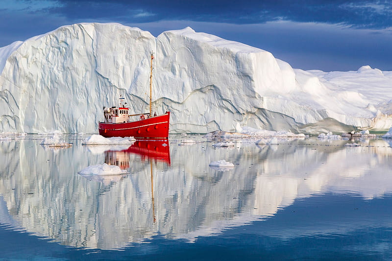 Vehicles, Ship, Arctic, Greenland (Movie), Iceberg, HD wallpaper