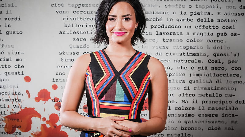 Demi Lovato, american singer, beautiful woman, brunette, HD wallpaper