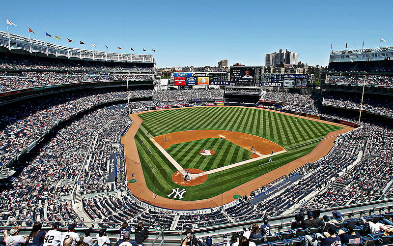 Yankee Stadium, american baseball stadium, New York Yankees Stadium, Concourse, Bronx, New York City, MLB, Baseball, HD wallpaper