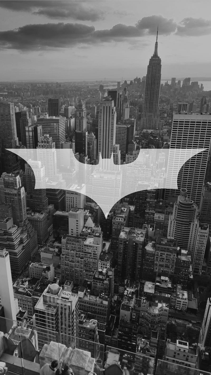 Batman City Logo, buildings, designs, gotham, HD phone wallpaper