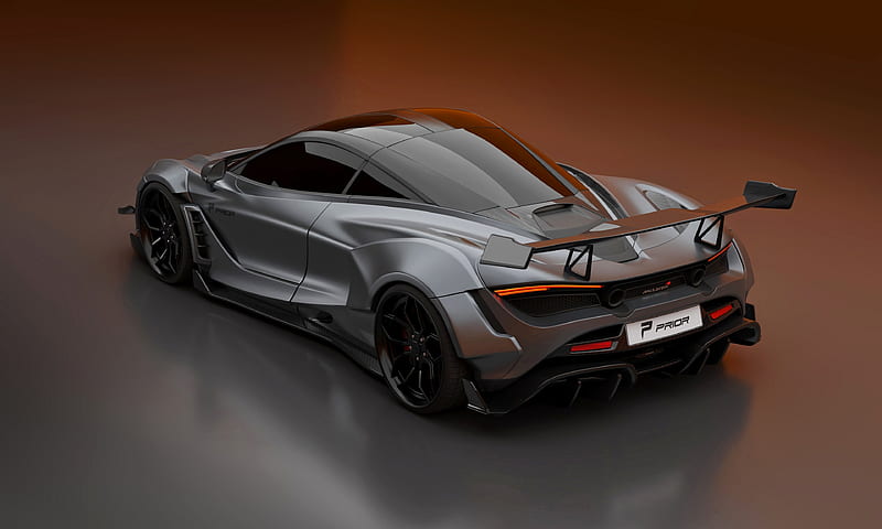 mclaren 720s prior design, gray, rear view, supercars, Others, HD wallpaper