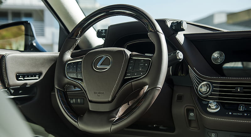 2018 Lexus LS 500 - Interior, Steering Wheel , car, HD wallpaper