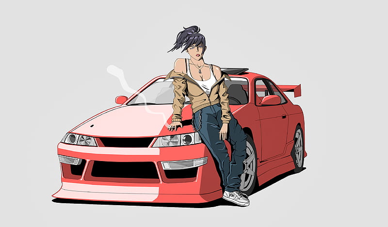 Street Car Racer Girl , artist, artwork, digital-art, deviantart, HD wallpaper