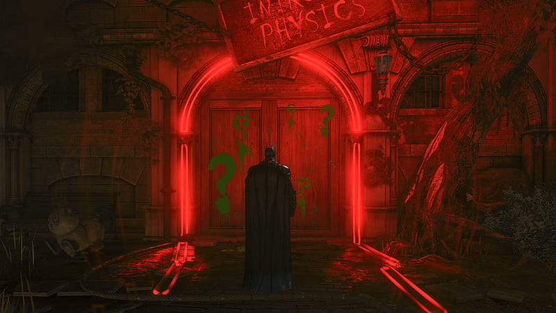 Batman Arkham Knight Mystery Door, batman-arkham-knight, batman, superheroes, artist, artwork, digital-art, HD wallpaper