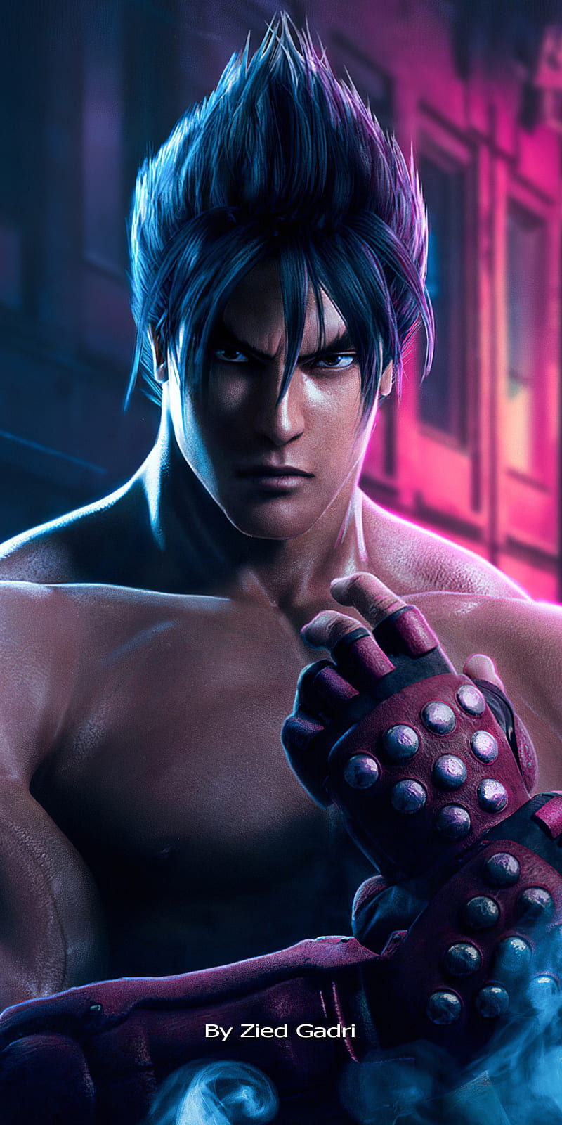 JIn Kazama, fantasy, hero, power, super power, tekken, HD phone wallpaper