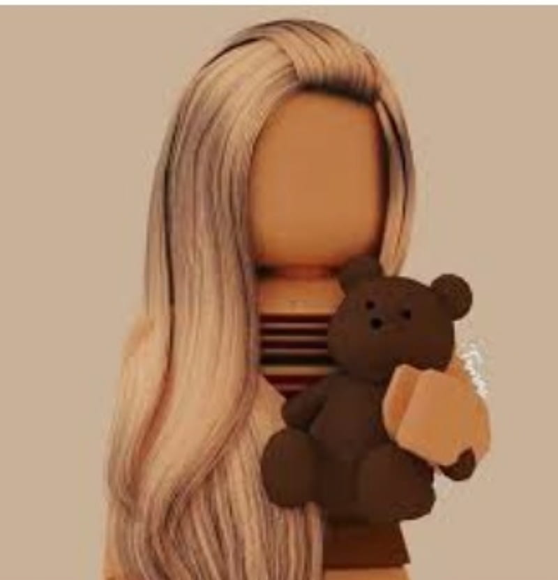 Roblox Girl, teddy bear, HD phone wallpaper