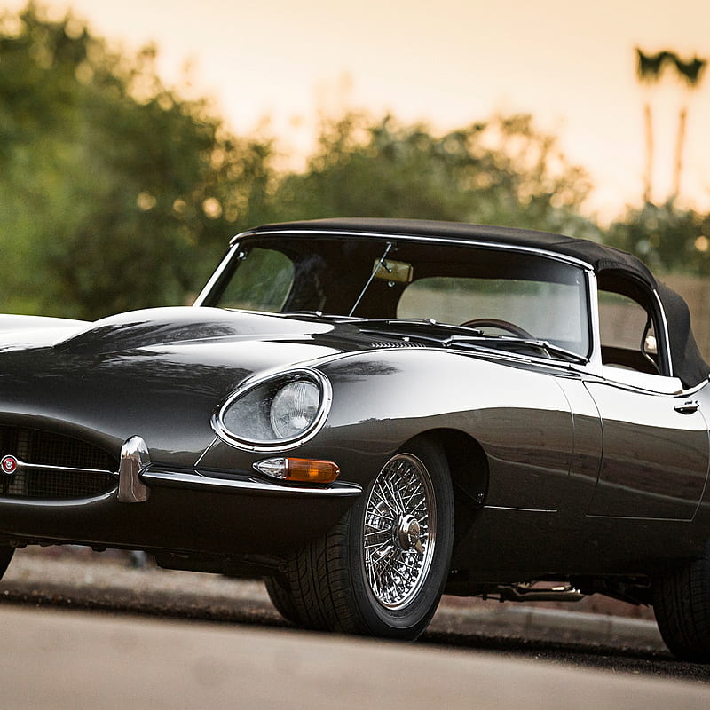 Jaguar, auto, car, classic, e-type, jag, vintage, xke, HD phone wallpaper