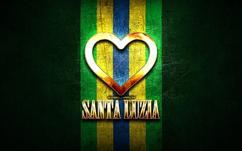 I Love Santa Luzia, brazilian cities, golden inscription, Brazil, golden heart, Santa Luzia, favorite cities, Love Santa Luzia, HD wallpaper