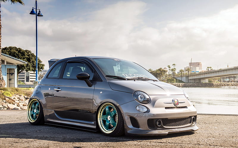 Fiat 500 Abarth 2017 cars, tuning, compact cars, Fiat, HD wallpaper