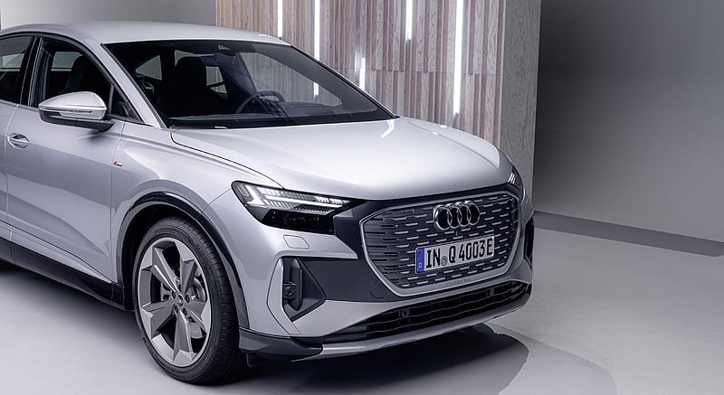 2022 Audi Q4 Sportback E-tron Color: (Florett Silver) - Front, Car, HD ...