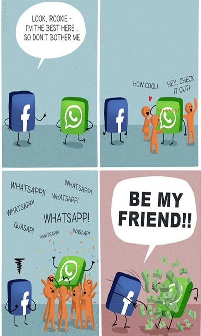 Whatsapp vs Facebook, comedy, fight, friends, funny, HD phone ...