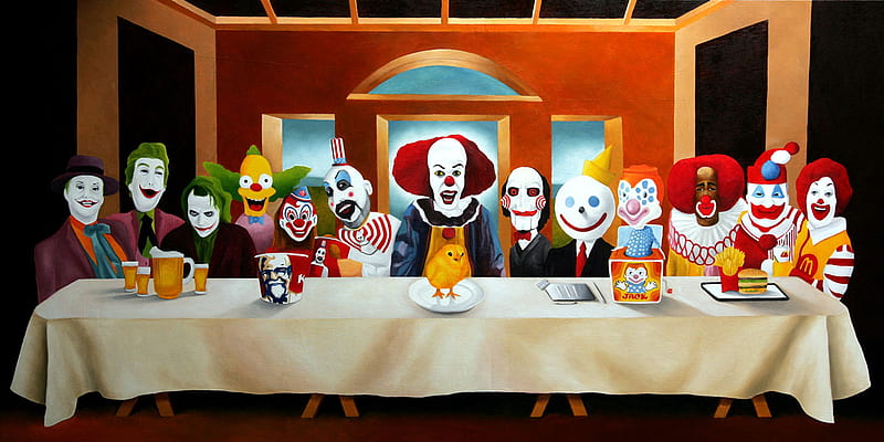 Clowns Last Supper, funny, cartoon, entertainment, people, HD wallpaper |  Peakpx