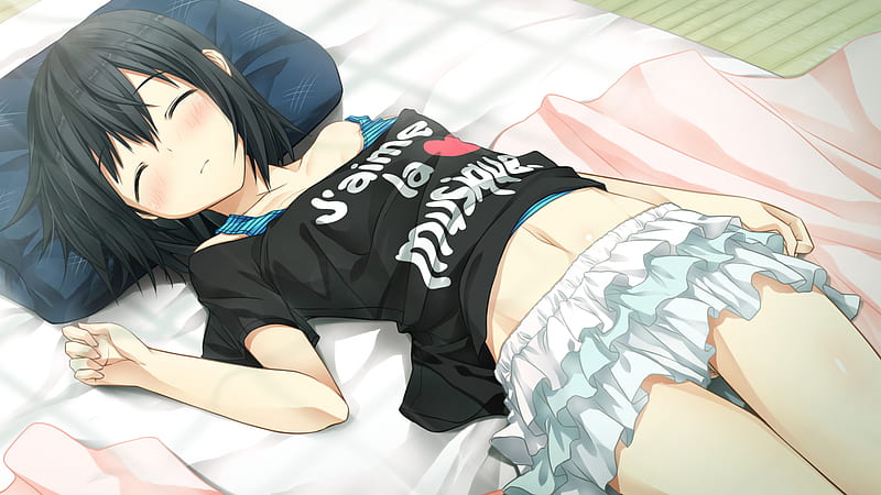 Sleeping Girl, cute, girl, anime, sleeping, sexy, HD wallpaper