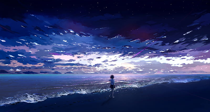 Anime Beach HD Wallpaper by Inoki-08