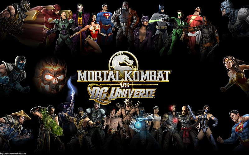 Batman, Joker, Catwoman, Mortal Kombat, Superman, Green Lantern, Flash, Video Game, Scorpion (Mortal Kombat), Diana Prince, Mortal Kombat Vs Dc Universe, Raiden (Mortal Kombat), Shang Tsung, Hal Jordan, Shazam (Dc Comics), Wonder Woman, Deathstroke, Sub Zero (Mortal Kombat), Darkseid (Dc Comics), Barry Allen, Billy Batson, Liu Kang, Baraka (Mortal Kombat), Kano (Mortal Kombat), Shao Kahn, Kitana (Mortal Kombat), Sonya Blade, HD wallpaper