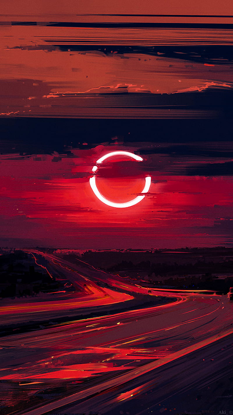 Red Sun Amoled, HD phone wallpaper