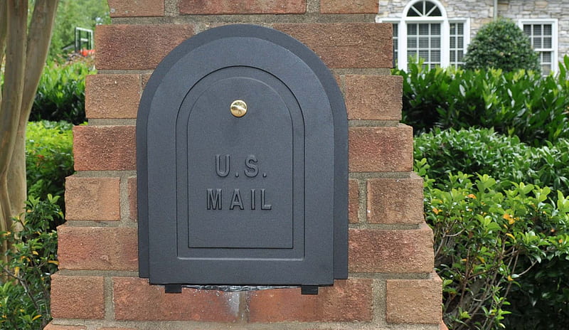 Jumbo brick mailbox, black, jumbo, mailbox, brick, HD wallpaper