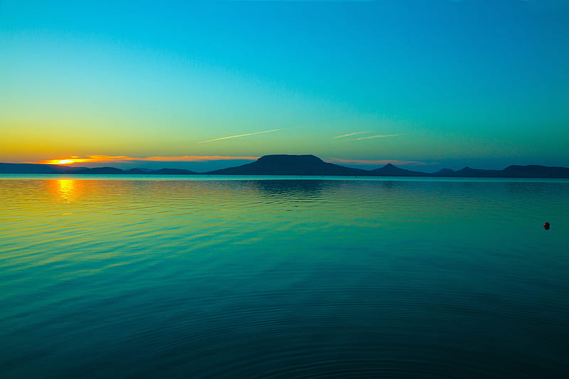 sunset, morning, night, sea, summer, sun, sunset on sea, water, HD wallpaper