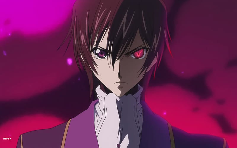 Lelouch Vi Britannia, aesthetic, anime, code geass, edit, purple