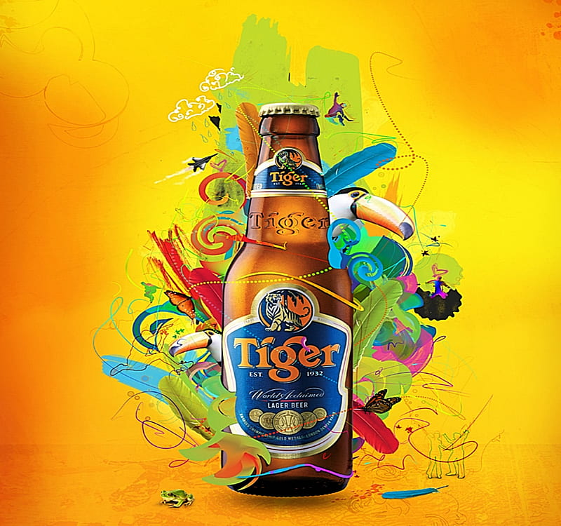 Tiger Beer, nice, warm, cool, lovely, awesome, beauty, HD wallpaper