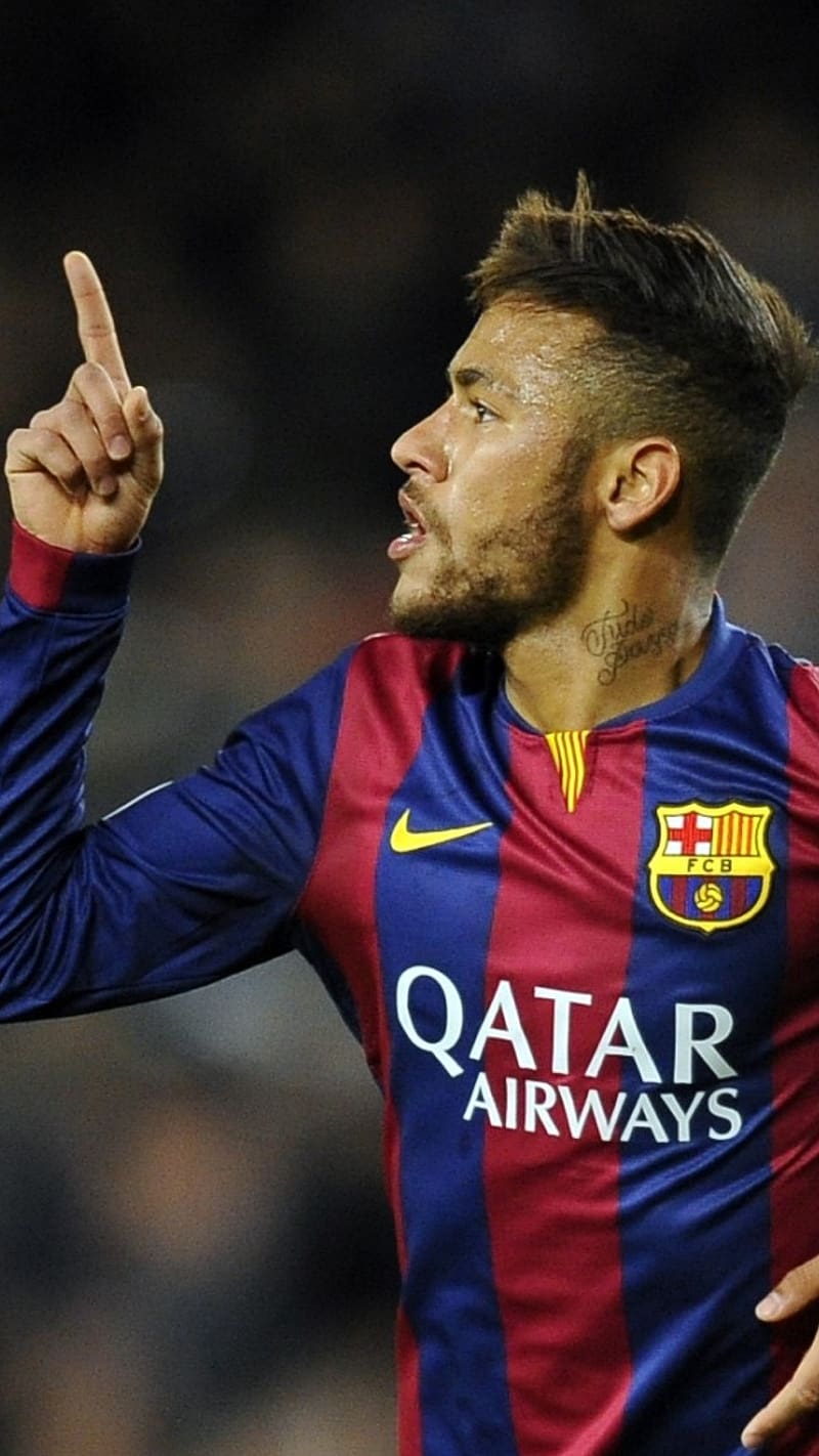 Neymar In FCB Jersey, neymar, old neymar, football, fcb, sports, HD phone wallpaper