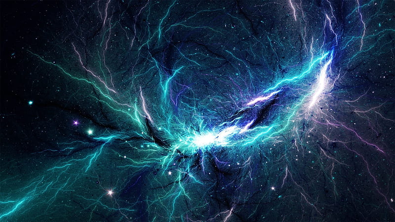 space, Space Lightning, HD wallpaper