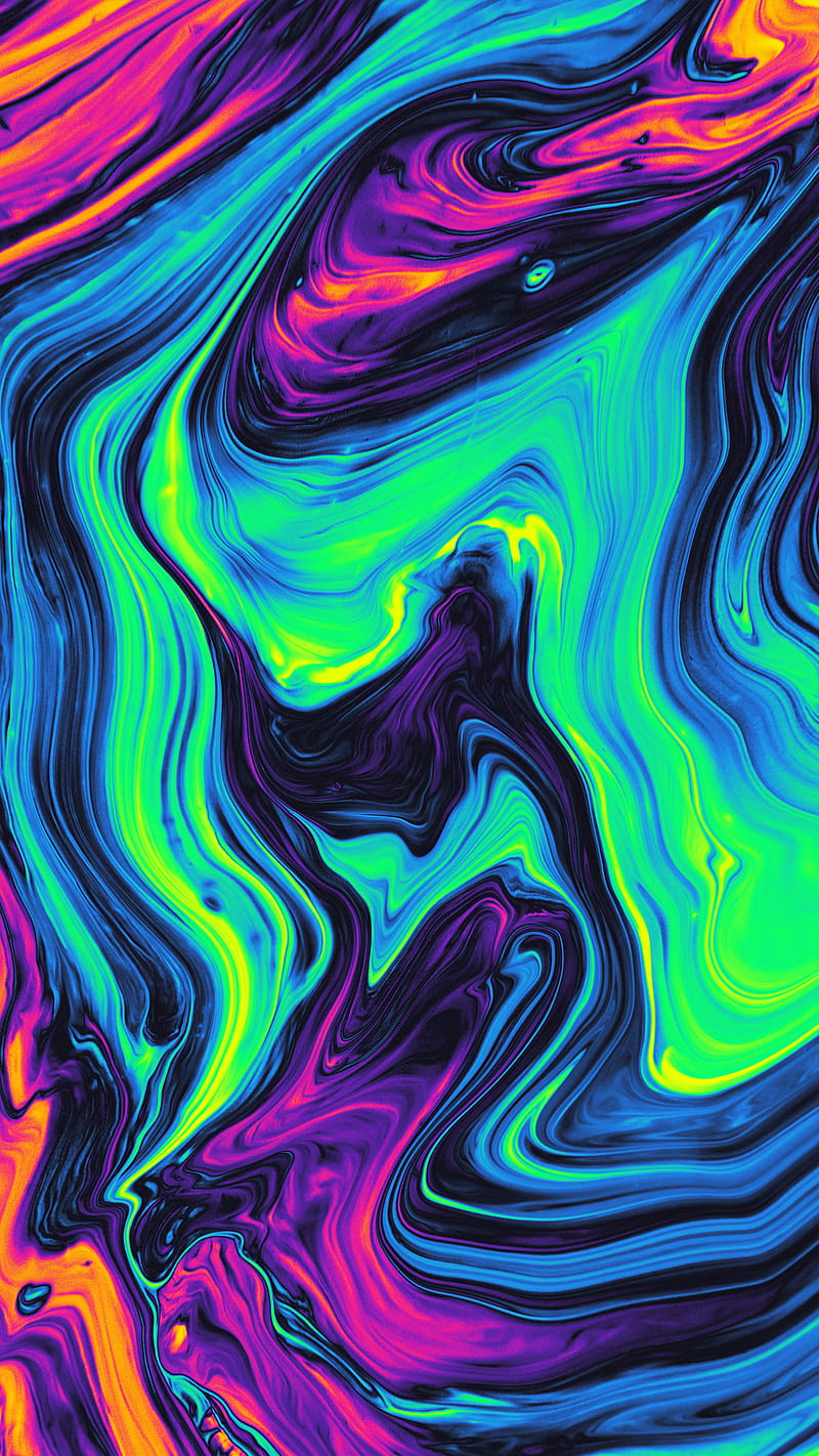 Write Me Off, Color, Colorful, Geoglyser, abstract, acrylic, bonito, blue, fluid, holographic, iridescent, pink, psicodelia, purple, rainbow, texture, trippy, vaporwave, waves, yellow, HD phone wallpaper