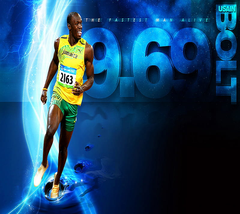 Lighting Bolt, fast, jamaica, man, runner, shoes, sport, esports, usain bolt, HD wallpaper