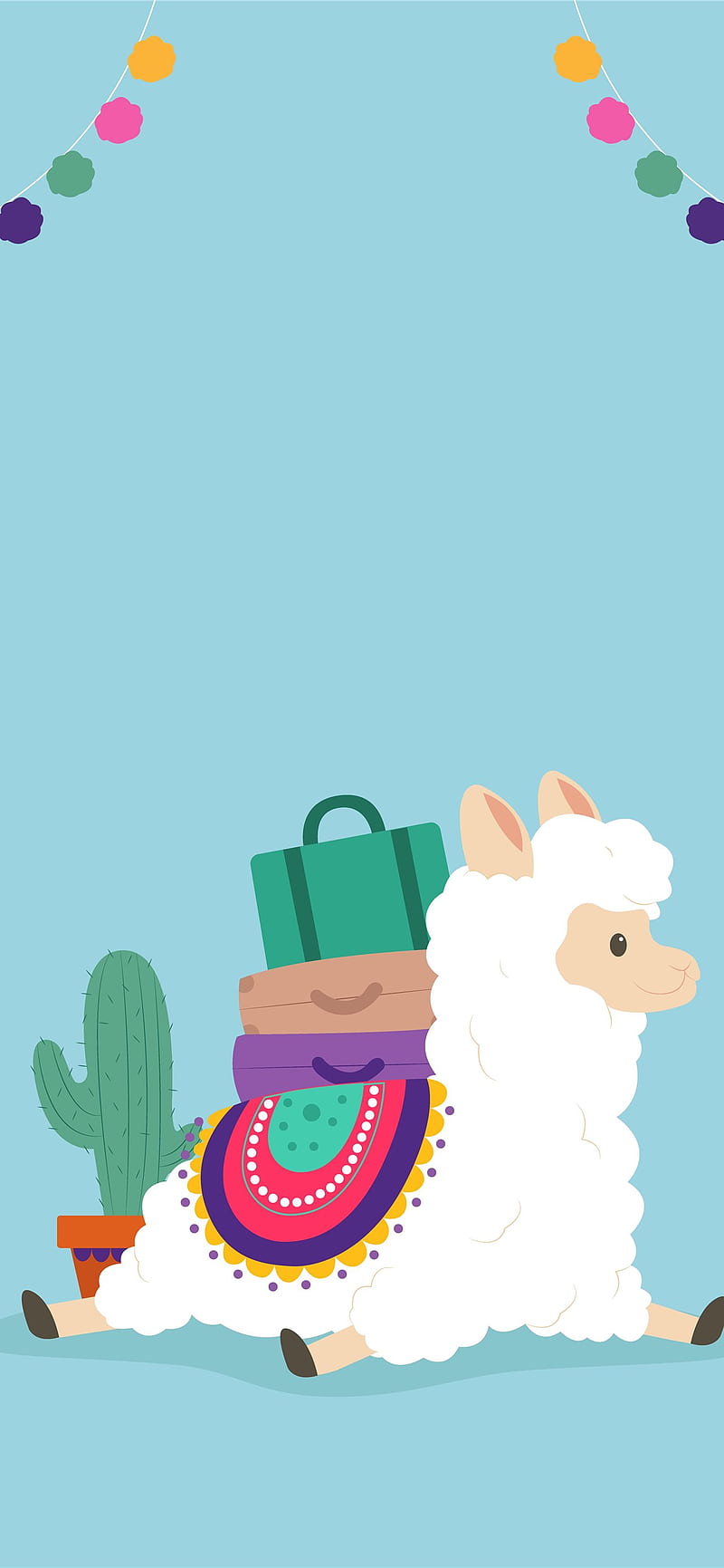 llama iPhone, Cute Cartoon Llama, HD phone wallpaper