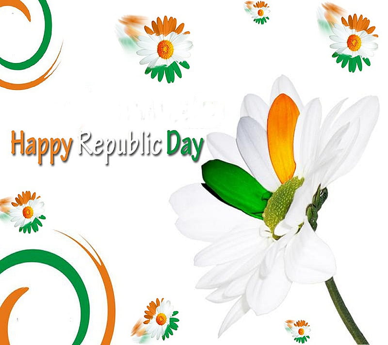 Happy republic day, flowers, india, january 26, HD wallpaper | Peakpx