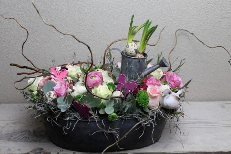 Spring-Easter Arrangement, Easter, still life, flowers, arrangement ...