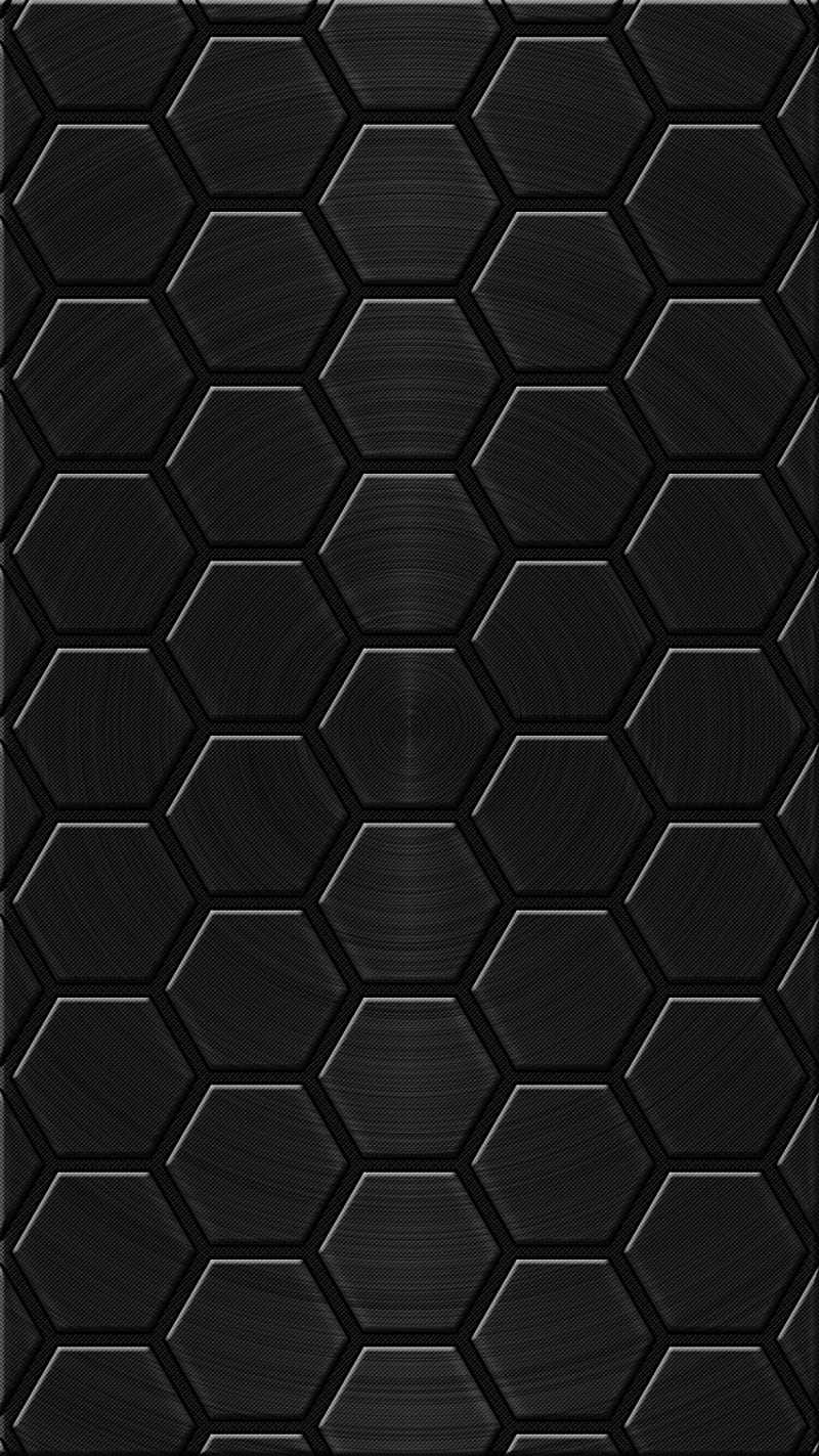 Black Poly, gray, polygon, HD phone wallpaper