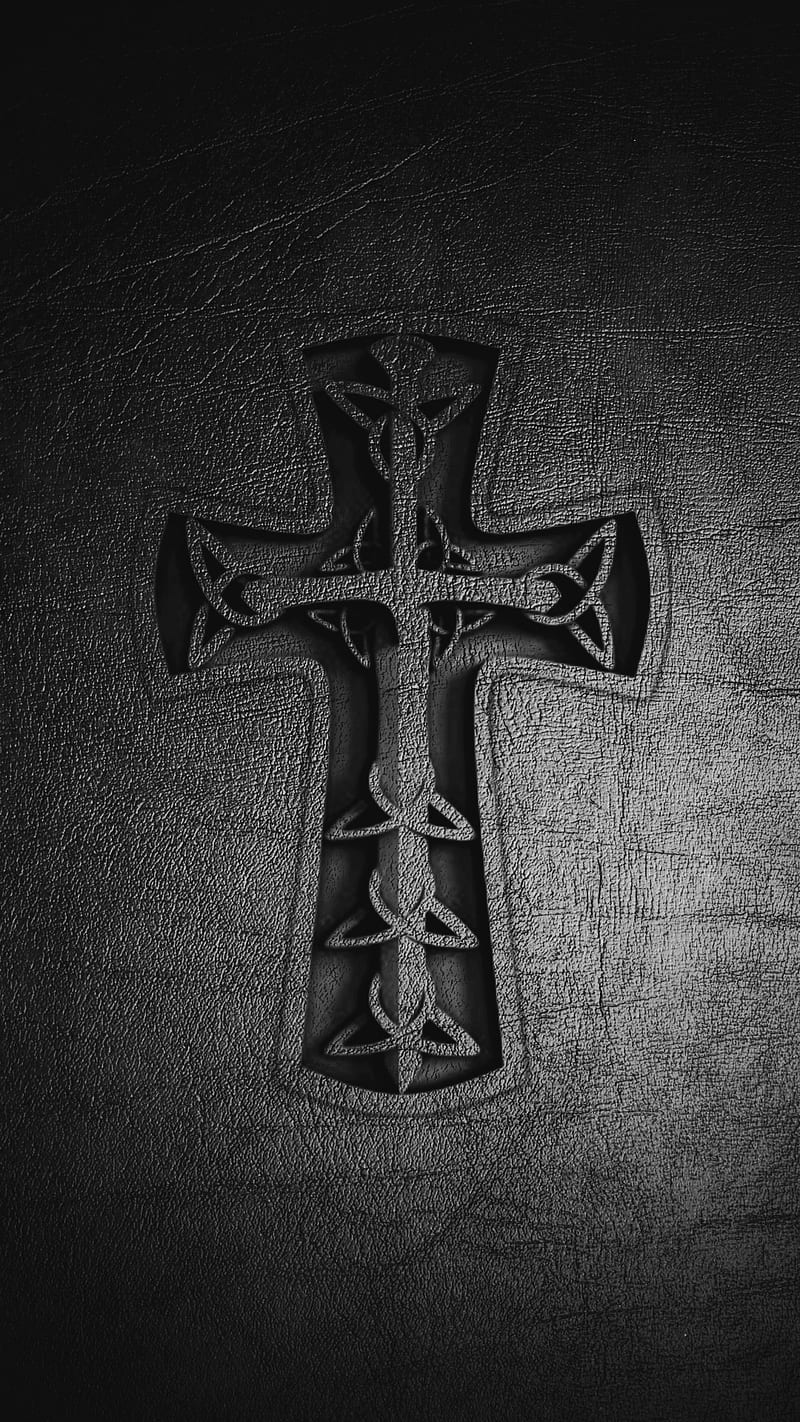 Celtic Cross, black, HD phone wallpaper