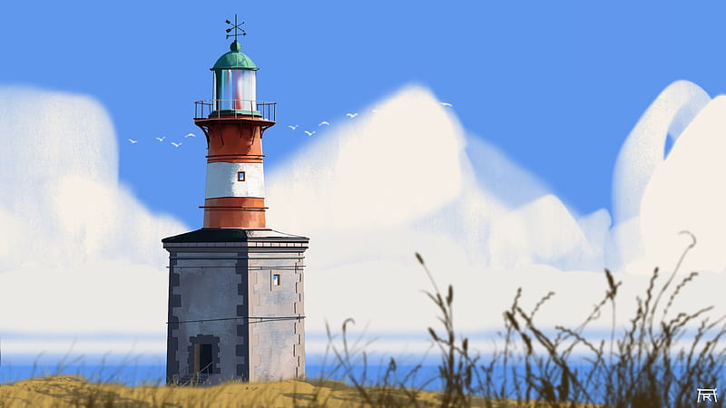 lighthouse, building, architecture, art, HD wallpaper