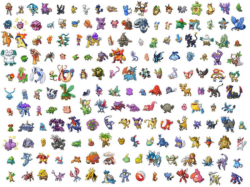 Lots and Lots Of Pokemon, lots of pokemon, all stars, HD wallpaper
