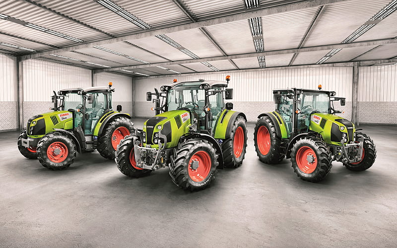 Claas Arion 410, Claas Arion 420, Claas Arion 460, garage, 2019 tractors, agricultural machinery, Claas, HD wallpaper