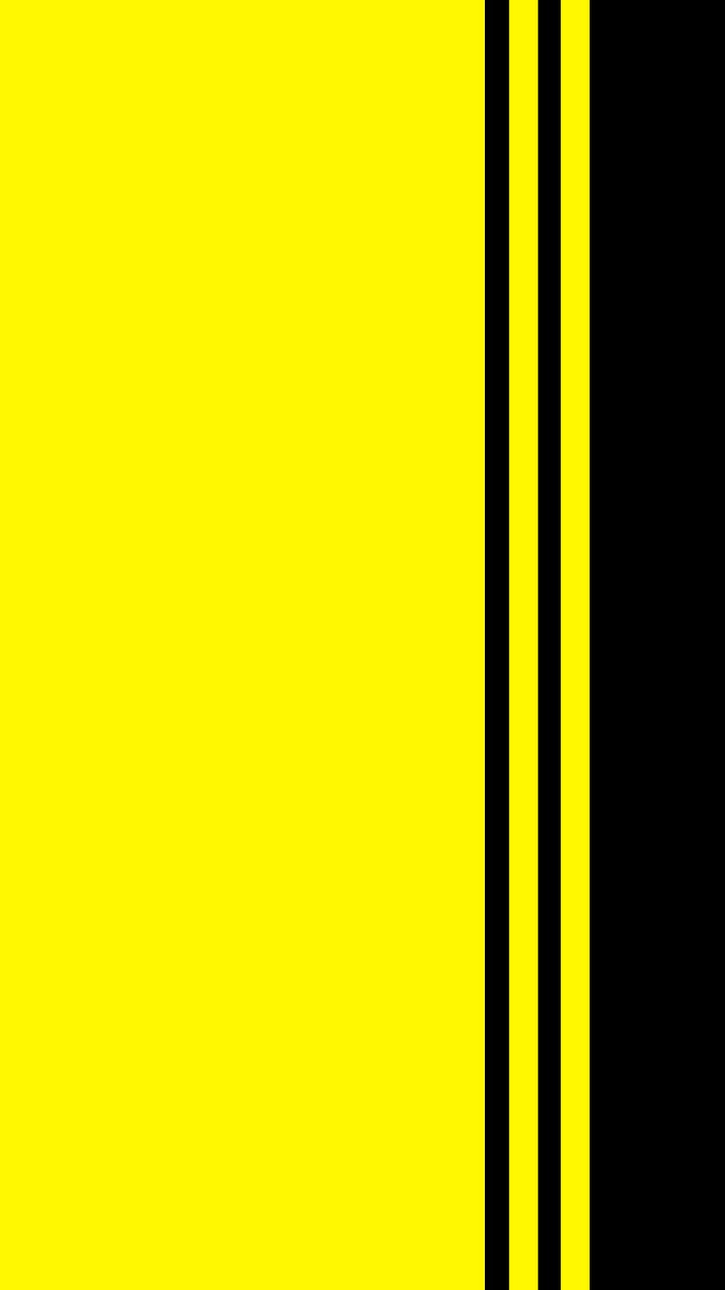 Abstract black yellow, desenho, flat, lines, minimal, modern, simple, HD phone wallpaper